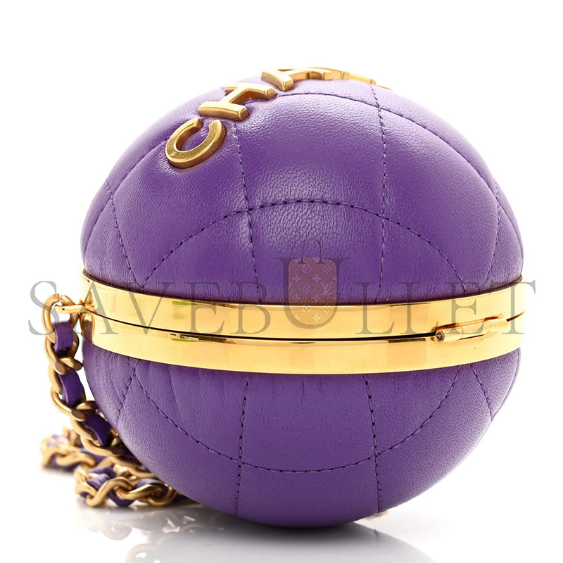 Ch**el 22 sphere minaudiere quilted lambskin (9*9*9cm)
